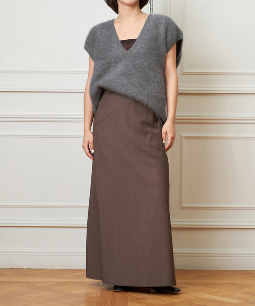 ★未使用　IENA LA BOUCLE メランジハンドニットベスト★ 2025ss／IENA LA BOUCLE／メランジハンドニットベスト／かぎ編み