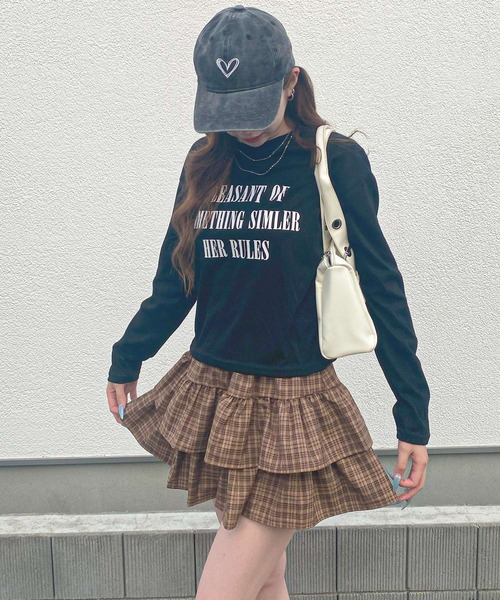 frunco（フランコ）の「チェックティアードスカート（スカート・レディース・ブラウン/ブラック・MEDIUM）」の6枚目の写真