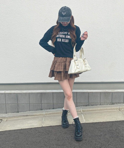frunco（フランコ）の「チェックティアードスカート（スカート・レディース・ブラウン/ブラック・MEDIUM）」の10枚目の写真