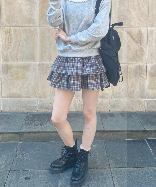 frunco（フランコ）の「チェックティアードスカート（スカート・レディース・ブラウン/ブラック・MEDIUM）」の11枚目の写真