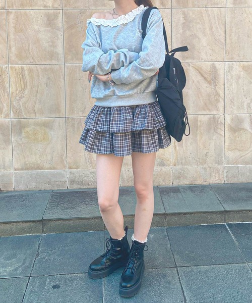 frunco（フランコ）の「チェックティアードスカート（スカート・レディース・ブラウン/ブラック・MEDIUM）」の12枚目の写真