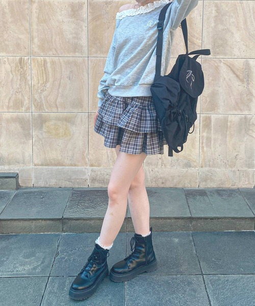 frunco（フランコ）の「チェックティアードスカート（スカート・レディース・ブラウン/ブラック・MEDIUM）」の20枚目の写真