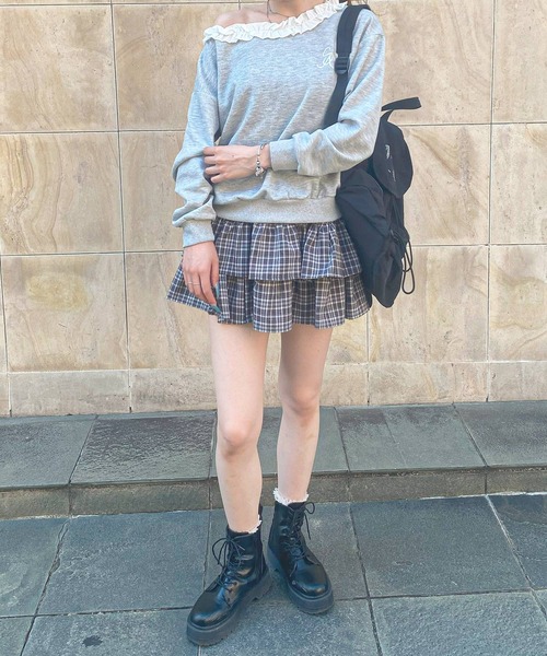 frunco（フランコ）の「チェックティアードスカート（スカート・レディース・ブラウン/ブラック・MEDIUM）」の16枚目の写真