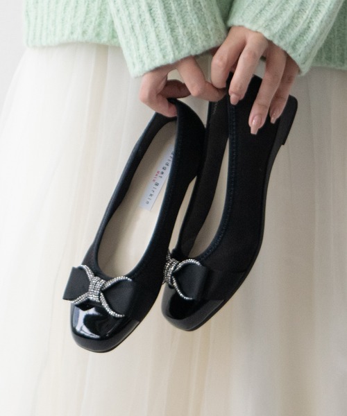 Bridget Birkin(ブリジットバーキン)の「【Bridget Birkin Walk】ジュエリーリボンウォーキングパンプス(555232)(パンプス・レディース・ブラック系その他/ブラック系その他2/グレー系その他・22.5/23/23.5/24/24.5)」の2枚目の写真