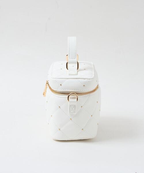 WEGO(ウィゴー)の「WEGO/メタルパーツキルティングバニティショルダー(ショルダーバッグ・レディース・ブラック/ホワイト・FREE)」の16枚目の写真