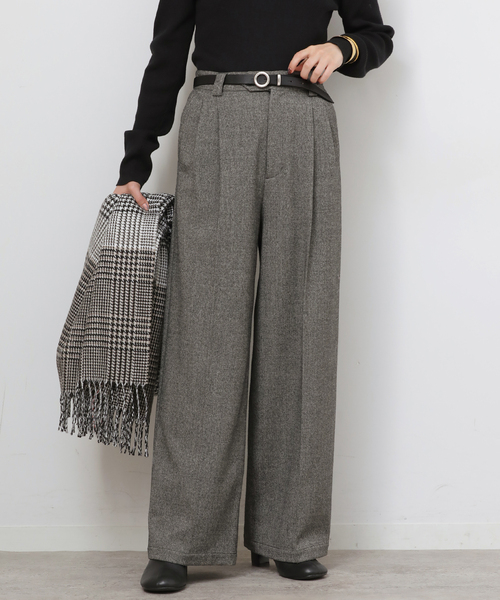 JOURNAL STANDARD relume（ジャーナルスタンダード　レリューム）の「《一部WEB限定追加 / 新色》2WAYストレッチワイドパンツ（スラックス・レディース・ブラック/ブラウン/ブラック系その他・38/36）」の3枚目の写真