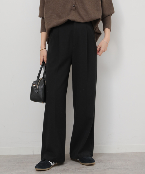 JOURNAL STANDARD relume（ジャーナルスタンダード　レリューム）の「《一部WEB限定追加 / 新色》2WAYストレッチワイドパンツ（スラックス・レディース・ブラック/ブラウン/ブラック系その他・38/36）」の2枚目の写真