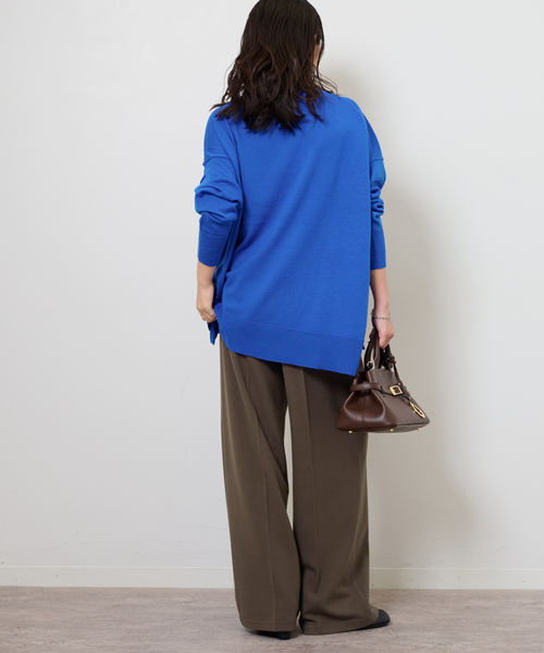 JOURNAL STANDARD relume（ジャーナルスタンダード　レリューム）の「《一部WEB限定追加 / 新色》2WAYストレッチワイドパンツ（スラックス・レディース・ブラック/ブラウン/ブラック系その他・38/36）」の4枚目の写真