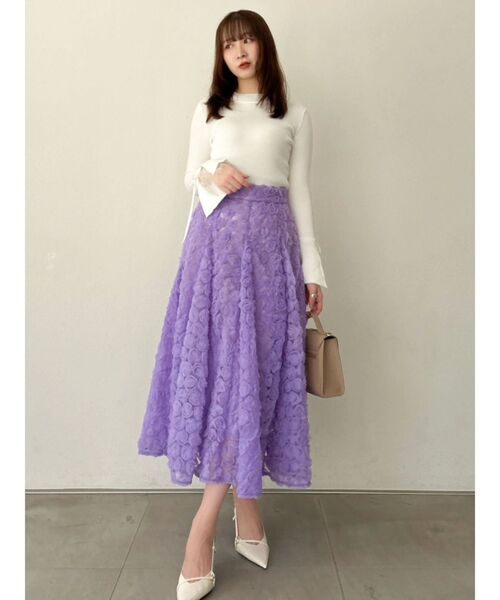 セール】モチーフボリュームフレアスカート（スカート）｜dazzlin