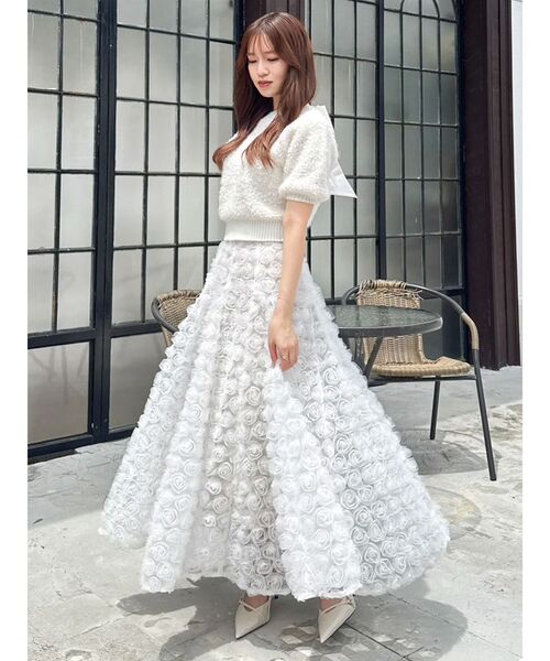 モチーフボリュームフレアスカート（スカート）｜dazzlin