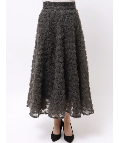 dazzlin（ダズリン）の「モチーフボリュームフレアスカート（スカート・レディース・ホワイト/チャコールグレー/パープル・SMALL/MEDIUM）」の11枚目の写真