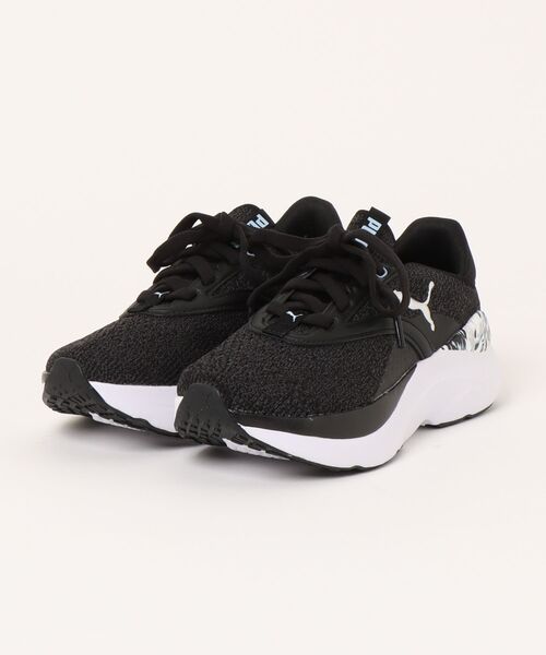 PUMA(プーマ)の「《PUMA》SOFTRIDE メイブ ミスティック ウ(スニーカー・レディース・ヘザーグレー/ブラック×ホワイト・23.0cm/25.0cm/23.5cm/24.0cm/24.5cm/22.5cm)」の1枚目の写真