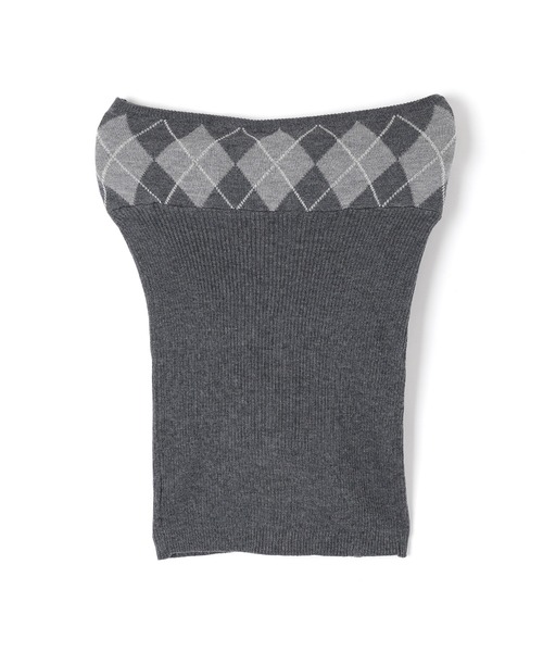 M DOLLY(エムドリー)の「argyle grazia knit set tops/アーガイルグラツィアニットセットアップ(アンサンブル・レディース・ブラック/グレー・FREE)」の18枚目の写真