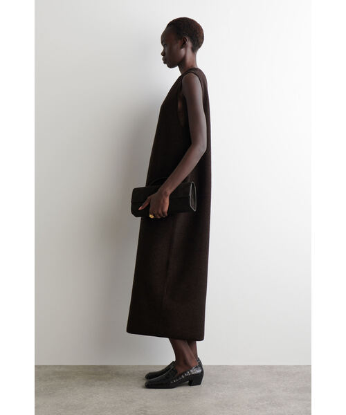 COS ボイルウールミディワンピース ブラック ボイルウールミディワンピース（ワンピース）｜COS（コス）の