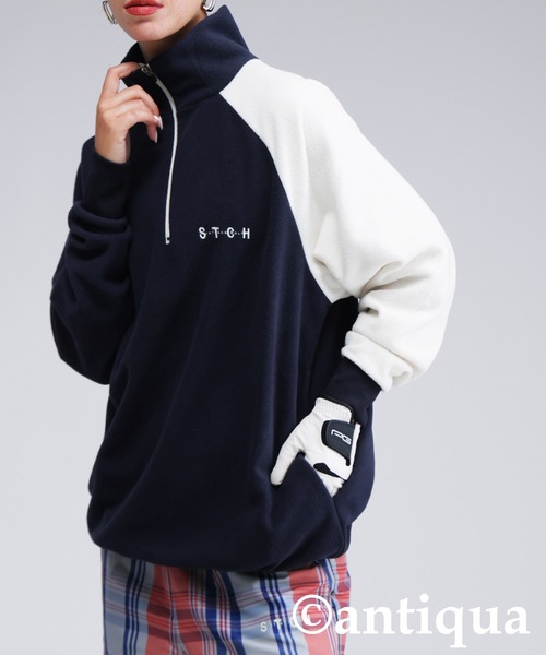antiqua（アンティカ）の「【STCH】配色フリーストップス（その他トップス・レディース・ブラック/ネイビー・ML/LXL）」の2枚目の写真