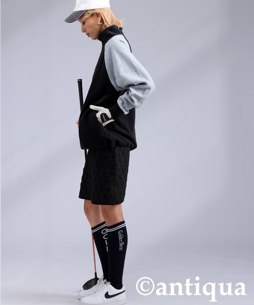 antiqua（アンティカ）の「【STCH】配色フリーストップス（その他トップス・レディース・ブラック/ネイビー・ML/LXL）」の3枚目の写真
