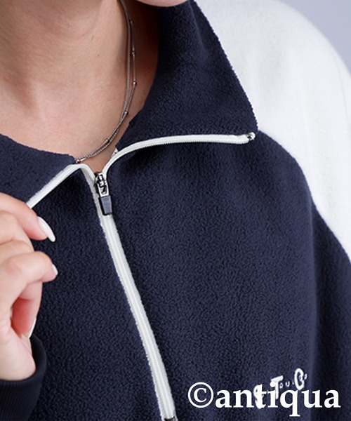 antiqua（アンティカ）の「【STCH】配色フリーストップス（その他トップス・レディース・ブラック/ネイビー・ML/LXL）」の14枚目の写真