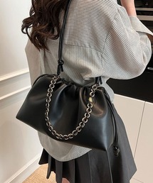 ブラック ショルダーバッグ チェーンバッグ ハンドバッグ ショルダーバッグ ハンドバッグ チェーン」に該当するバッグ