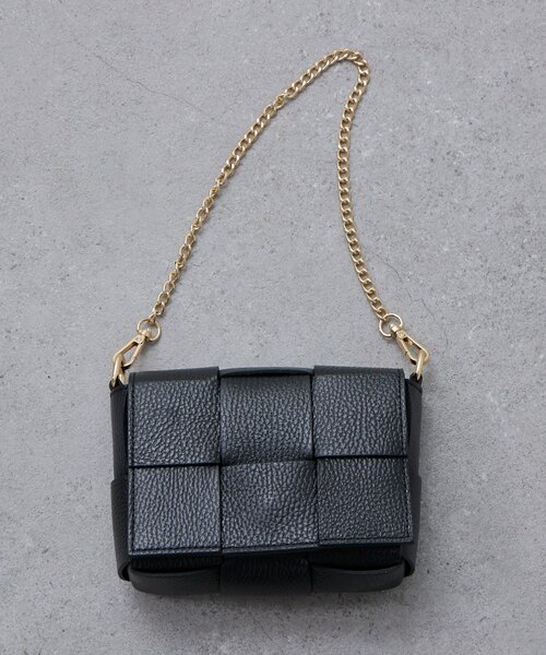 Lui's(ルイス)の「MILLELA FIRENZE / チェーン付きワイドメッシュレザーバッグ(ショルダーバッグ・レディース・ブラウン/モカ/ブラック・FREE)」の16枚目の写真