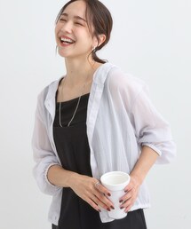 Cutie Blonde | 【S-LL】大人の抜け感 シアーボイルフーディパーカ(パーカー)