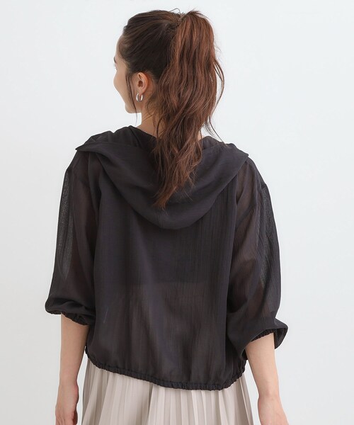 Cutie Blonde（キューティーブロンド）の「【S-LL】大人の抜け感 シアーボイルフーディパーカ（パーカー・レディース・ブラック/ブルー系その他/ライトグレー・02/01/04/03）」の9枚目の写真