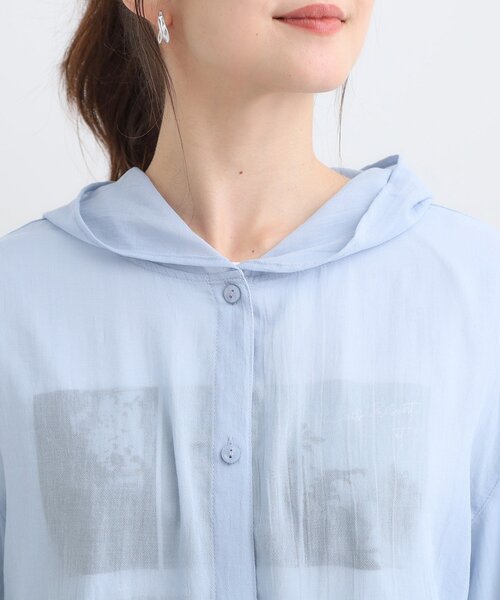 Cutie Blonde（キューティーブロンド）の「【S-LL】大人の抜け感 シアーボイルフーディパーカ（パーカー・レディース・ブラック/ブルー系その他/ライトグレー・02/01/04/03）」の19枚目の写真