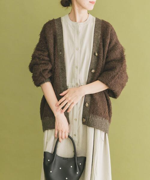 ITEMS URBANRESEARCH(アイテムズ アーバンリサーチ)の「『イージーケア』ウエストギャザーロングスリーブワンピース(ワンピース・レディース・グレー系その他/オレンジ/チャコールグレー/その他1・FREE)」の8枚目の写真