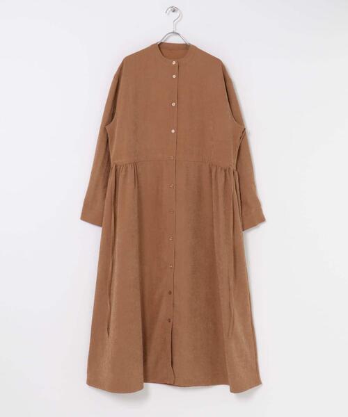 ITEMS URBANRESEARCH(アイテムズ アーバンリサーチ)の「『イージーケア』ウエストギャザーロングスリーブワンピース(ワンピース・レディース・グレー系その他/オレンジ/チャコールグレー/その他1・FREE)」の17枚目の写真