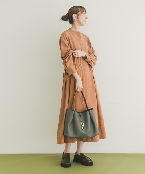 セール】『イージーケア』ウエストギャザーロングスリーブ