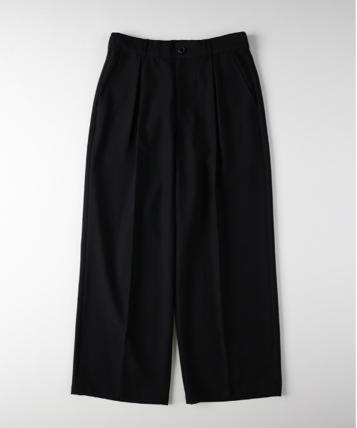 BACK NUMBER(バックナンバー)の「【店舗で人気】【BACK NUMBER】TRイージーワイドトラウザー (ワイドシルエット/TR素材/リラックス感/ビジネス/カジュアル)(その他パンツ・メンズ・ダークグレー/ブラック・S/M/L/XL)」の7枚目の写真