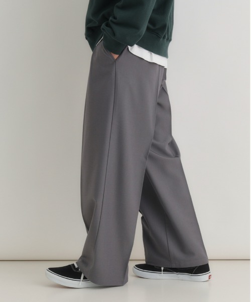 BACK NUMBER(バックナンバー)の「【店舗で人気】【BACK NUMBER】TRイージーワイドトラウザー (ワイドシルエット/TR素材/リラックス感/ビジネス/カジュアル)(その他パンツ・メンズ・ダークグレー/ブラック・S/M/L/XL)」の17枚目の写真