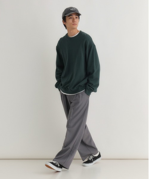 BACK NUMBER(バックナンバー)の「【店舗で人気】【BACK NUMBER】TRイージーワイドトラウザー (ワイドシルエット/TR素材/リラックス感/ビジネス/カジュアル)(その他パンツ・メンズ・ダークグレー/ブラック・S/M/L/XL)」の20枚目の写真