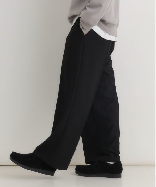 BACK NUMBER(バックナンバー)の「【店舗で人気】【BACK NUMBER】TRイージーワイドトラウザー (ワイドシルエット/TR素材/リラックス感/ビジネス/カジュアル)(その他パンツ・メンズ・ダークグレー/ブラック・S/M/L/XL)」の22枚目の写真
