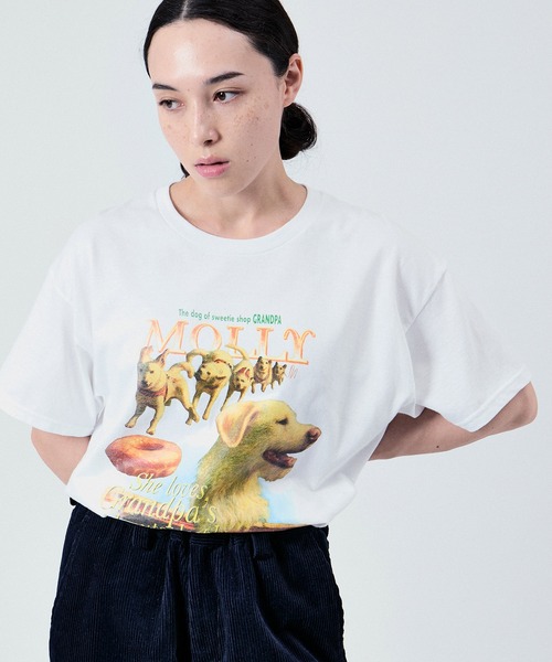 M TO R(ムウトアール)の「【GRANDPA】別注 ムウトアール MOLLY DOG 半袖 Tシャツ(Tシャツ/カットソー・レディース・ブラック/ホワイト・S/M/L/XL/XXL)」の16枚目の写真