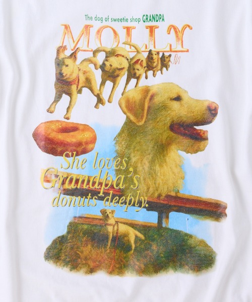 M TO R(ムウトアール)の「【GRANDPA】別注 ムウトアール MOLLY DOG 半袖 Tシャツ(Tシャツ/カットソー・レディース・ブラック/ホワイト・S/M/L/XL/XXL)」の7枚目の写真