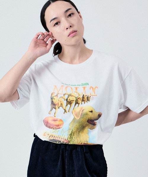 M TO R(ムウトアール)の「【GRANDPA】別注 ムウトアール MOLLY DOG 半袖 Tシャツ(Tシャツ/カットソー・レディース・ブラック/ホワイト・S/M/L/XL/XXL)」の18枚目の写真