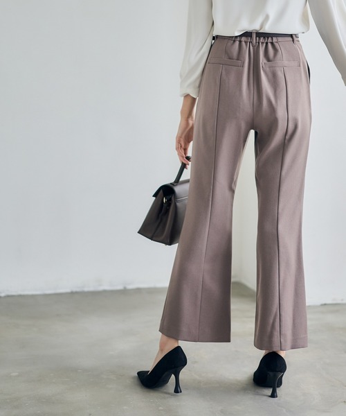12Twelve Agenda（トゥエルブ　アジェンダ）の「マシーンウォッシャブルフレアパンツ（その他パンツ・レディース・ネイビー/ブラウン・S/M）」の18枚目の写真