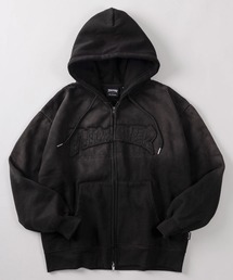 THRASHER（スラッシャー）の「【70】【THRASHER/スラッシャー】フェード加工 アップリケ刺繍 裏起毛 ジップパーカー（パーカー）」