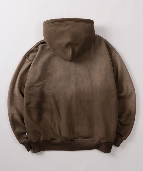 THRASHER（スラッシャー）の「【70】【THRASHER/スラッシャー】フェード加工 アップリケ刺繍 裏起毛 ジップパーカー（パーカー・メンズ・ピンク/ブラウン/ブラック・M/L）」の4枚目の写真