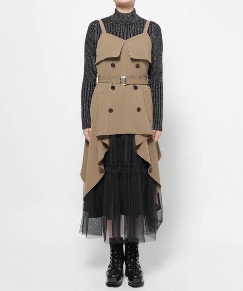 HARE ハレ　トレンチライクフリルキャミワンピース トレンチライクフリルキャミワンピース(HARE)（ワンピース）｜HARE