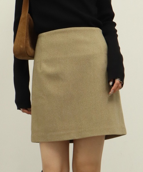 NOGLE(ノグル)の「【NOGLE/ノグル】ボックスミニスカート(スカート・レディース・グレー/ブラック/ベージュ/ブラウン・FREE)」の4枚目の写真