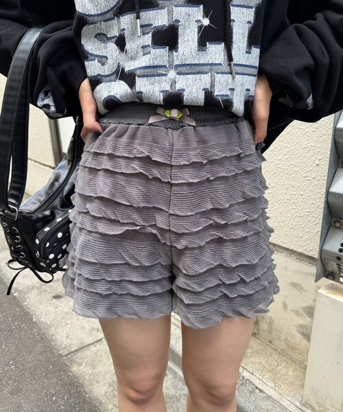 CIAOPANIC（チャオパニック）の「ティアードフリルショートパンツ（その他パンツ・レディース・グレー/オフホワイト/ブラック・ONE SIZE）」の20枚目の写真