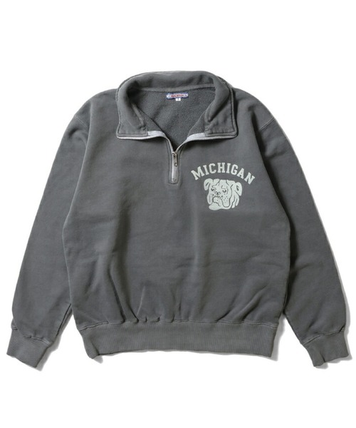 HOUSTON ピグメントハーフジップ(MICHIGAN)
