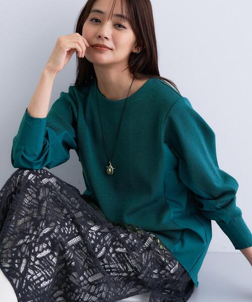 INDIVI(インディヴィ)の「【洗える/選べる8色】トーンアップニット(ニット/セーター・レディース・サックスブルー/ベビーピンク/ベージュ系その他6/ボルドー/グレー系2/レッド系1/ブラック/アイボリー/グリーン/チャコールグレー・34/38/13/05/15 /19)」の6枚目の写真