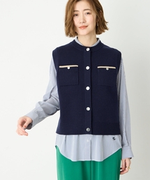 Petit Honfleur（プチオンフルール）の「スムースニットベスト（カーディガン/ボレロ）」