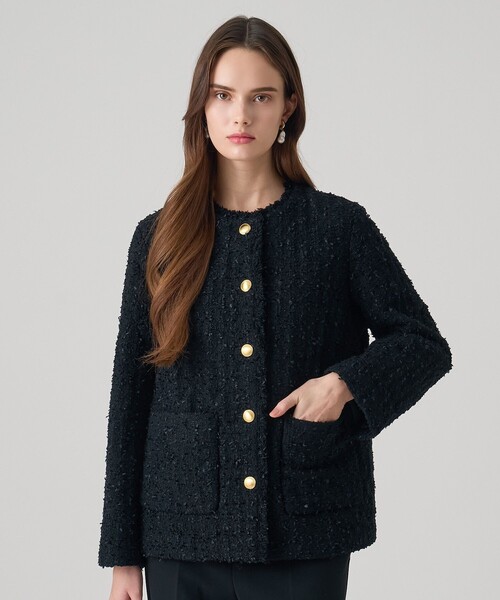 フラッグツイードキルティングコート（その他アウター）｜ANAYI