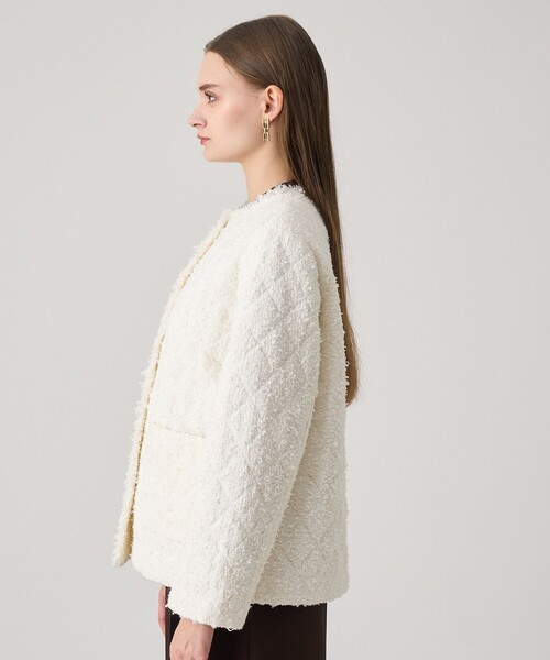 ANAYI(アナイ)の「フラッグツイードキルティングコート(その他アウター・レディース・ブラック/オフホワイト・36/38/34)」の4枚目の写真