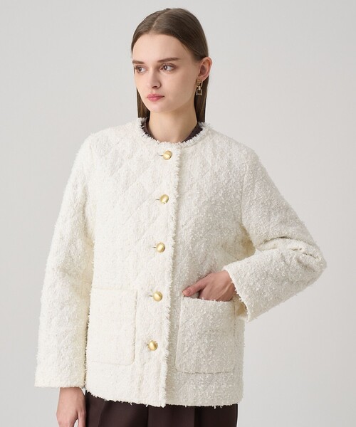 ANAYI(アナイ)の「フラッグツイードキルティングコート(その他アウター・レディース・ブラック/オフホワイト・36/38/34)」の6枚目の写真