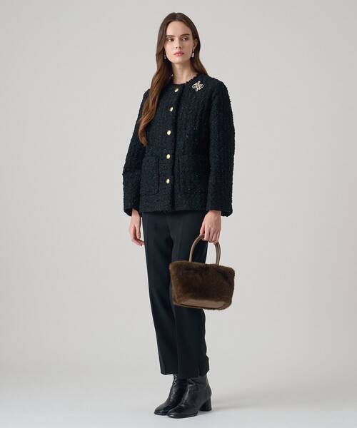 ANAYI(アナイ)の「フラッグツイードキルティングコート(その他アウター・レディース・ブラック/オフホワイト・36/38/34)」の10枚目の写真