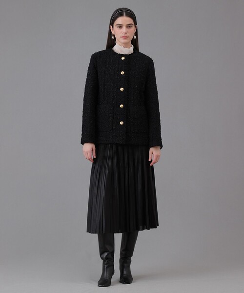 ANAYI(アナイ)の「フラッグツイードキルティングコート(その他アウター・レディース・ブラック/オフホワイト・36/38/34)」の11枚目の写真